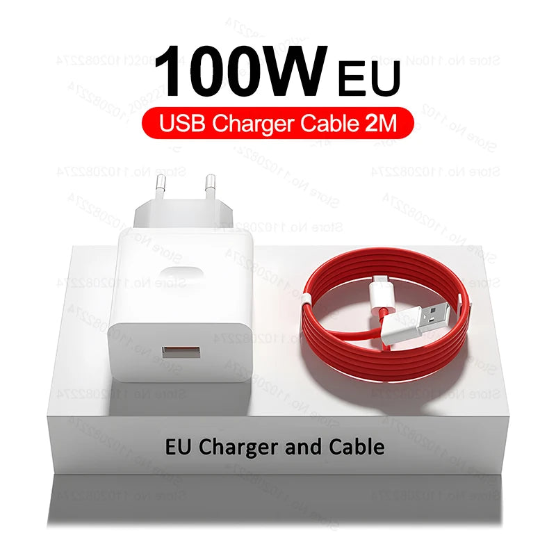 For Oneplus 100W SuperVOOC USB Fast Charger For Oneplus 15 15r 13 13r 13t 13s ace 6t nord 6 Fast Charging Plug Type C Date Cable