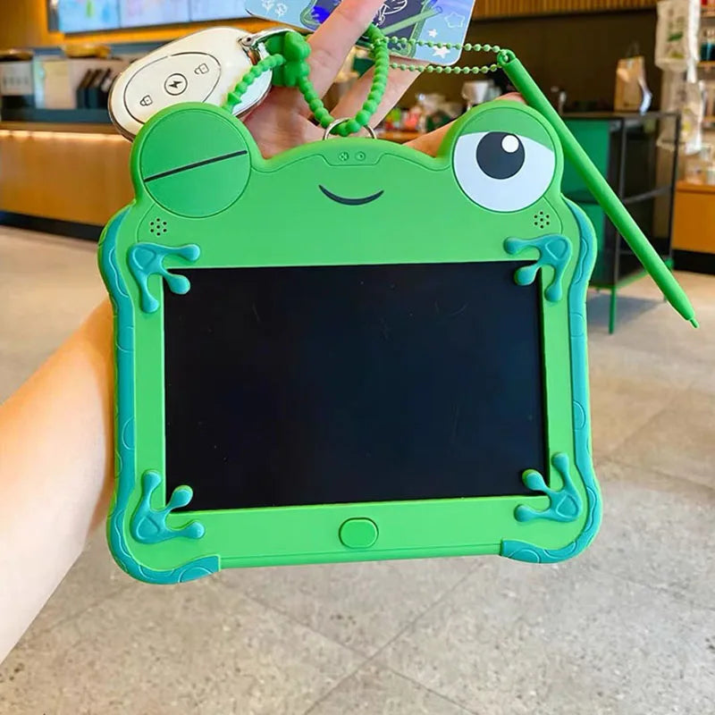 Anime Movie Frog Lilypad Cosplay LCD Handwriting Board Keychain Childs Erasable Graffiti Drawing Board Kawaii Backpack Bag Decor