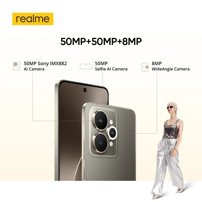 [World Premiere] realme 15 5G Smartphone Dimensity 7300+ 5G Processor 6.77"144Hz AMOLED Display NFC