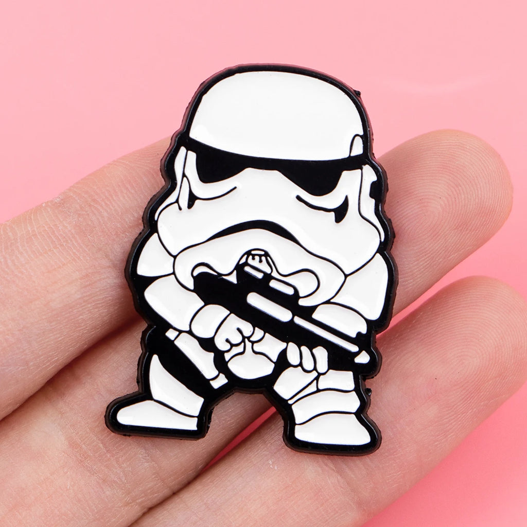 Classic Enamel Pins Cool Brooches Badges for Backpacks Jackets Hats Retro Sci-Fi Collection Gift for Fans Cosplay Accessories