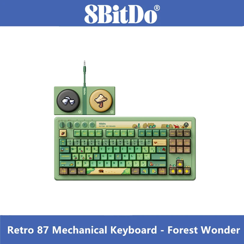 8BitDo Retro 87 Mechanical Keyboard & Retro R8 Mouse - Forest Wonder Officially licensed by XBOX. Compatible Windows Android.