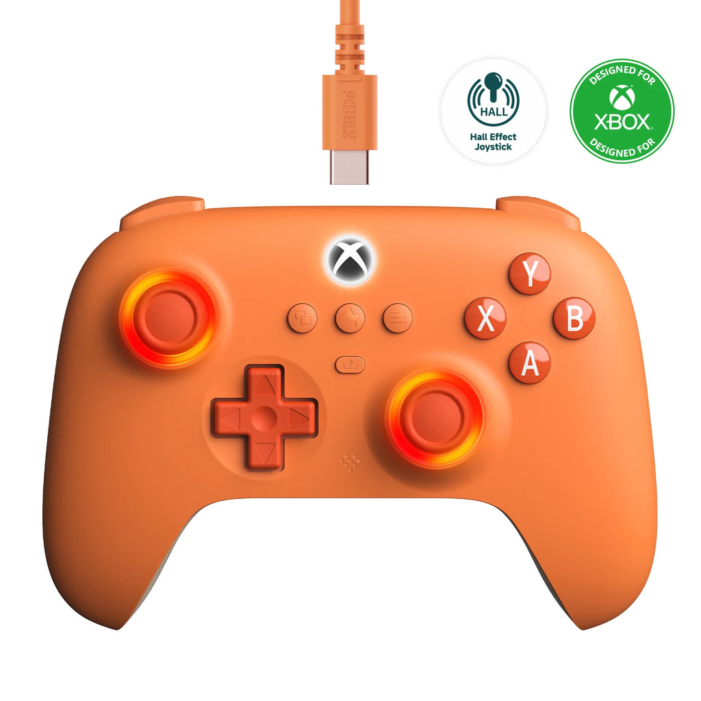 8BitDo Ultimate C Wired Controller USB Gamepad with Hall Effect Joysticks for PC Windows and Xbox Series X、Series S, Xbox One,.