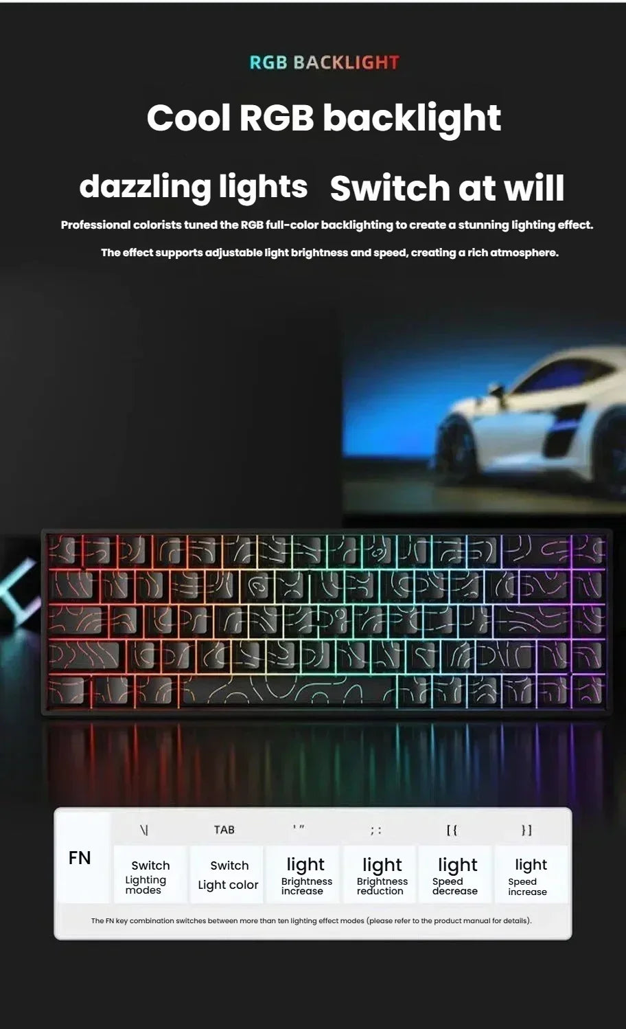 X68 HE Rapid Trigger Keyboard 8000Hz Magnetic 0.01mm RT Accuracy Wired Ergonomics Gaming Esports Keyboard Win Macos