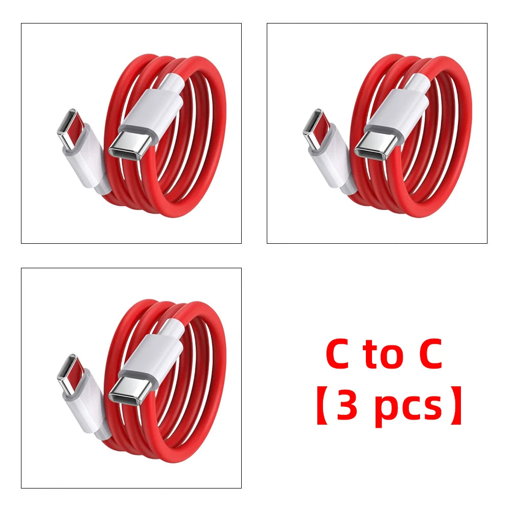 Oneplus 13 12 11 Cable Original 80W Supervooc Warp Charge Usb Type C Cable 100W Fast Charge One Plus 10T Nord CE 4 10 Ace 3 Pro