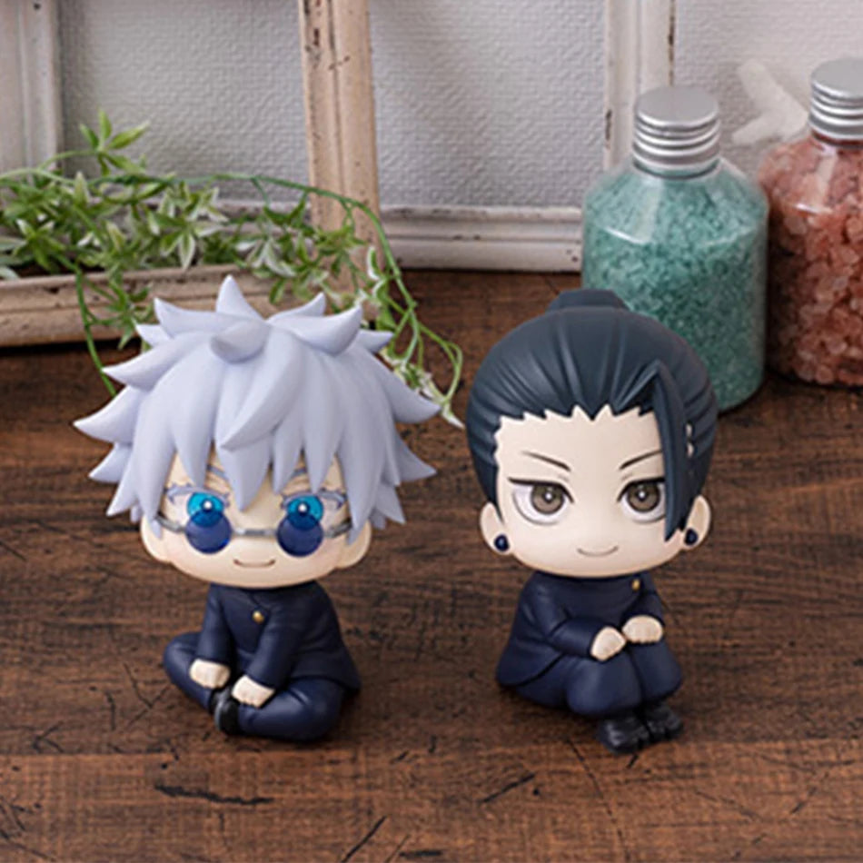 Anime Cute Fushiguro Toji Jujutsu Kaisen Figure Gojo Satoru Action Figure Q Version Doll Geto Suguru Statue 10cm PVC Model Toys