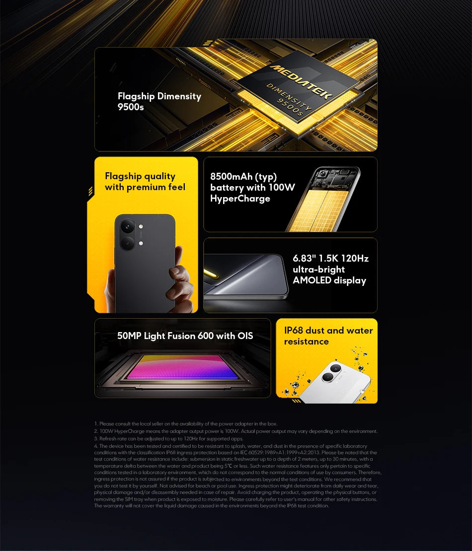 【World Premiere】Global Version  POCO X8 Pro Max 8500mAh Smartphone Dimensity 9500s 6.83'' 1.5K 120Hz Ultra-Bright AMOLED Display