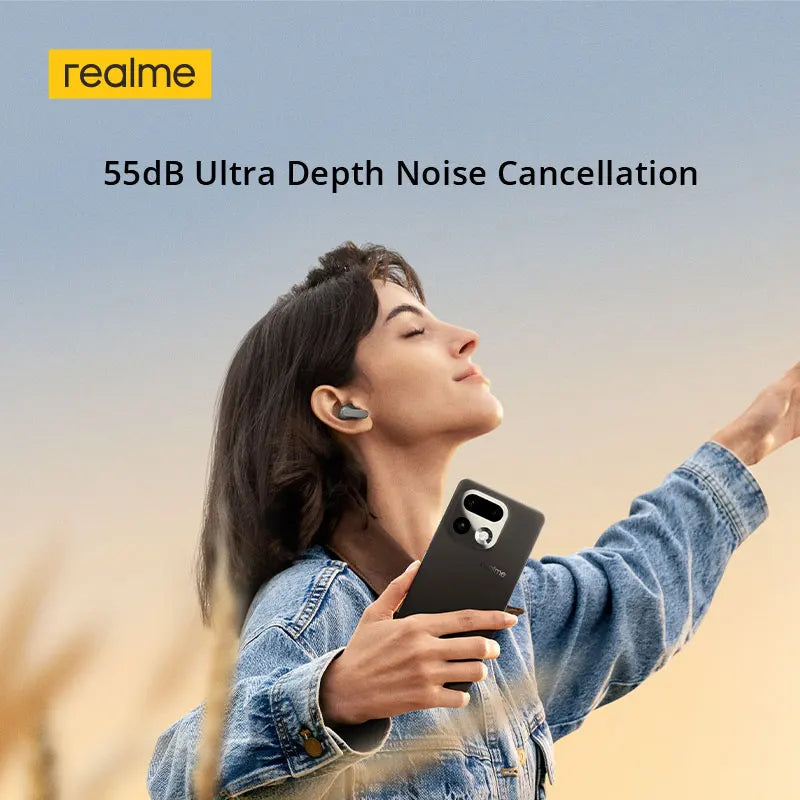 Global Version realme Buds Air 8 55dB Ultra Depth Noise Cancellation True Wireless Earphone Bluetooth 5.4 Earbuds LHDC 5.0 IP55