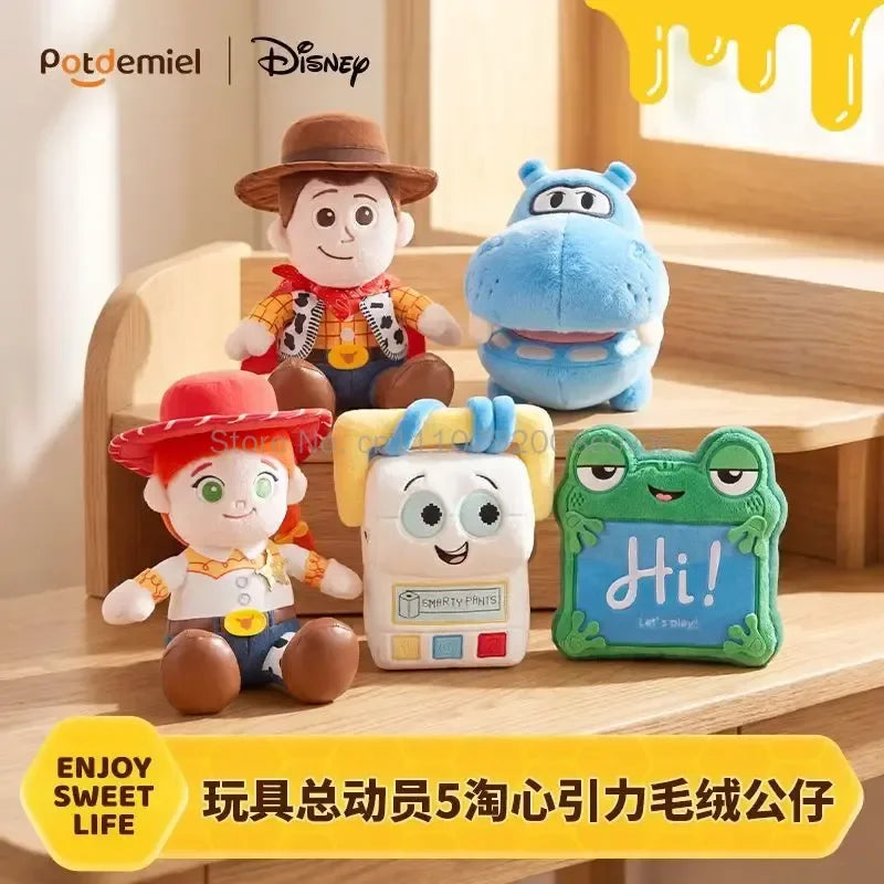 Original Potdemiel Toy Story 5 Plush Toys Woody Jessie Lilypad Smarty Pants Atlas Stuffed Doll Plushies Collection Cuddly Gift