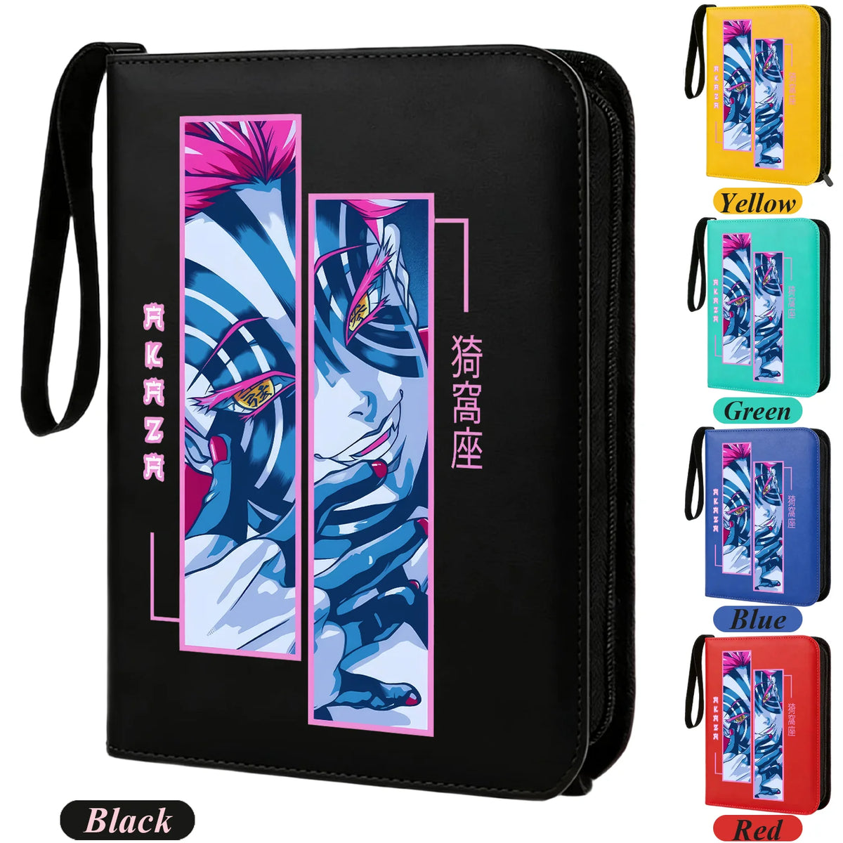 400pcs Anime Demon Slayer Zipper Card Album Book Collection Card Storage Folder Hold Tanjiro Game Cards Binder Holder Protector