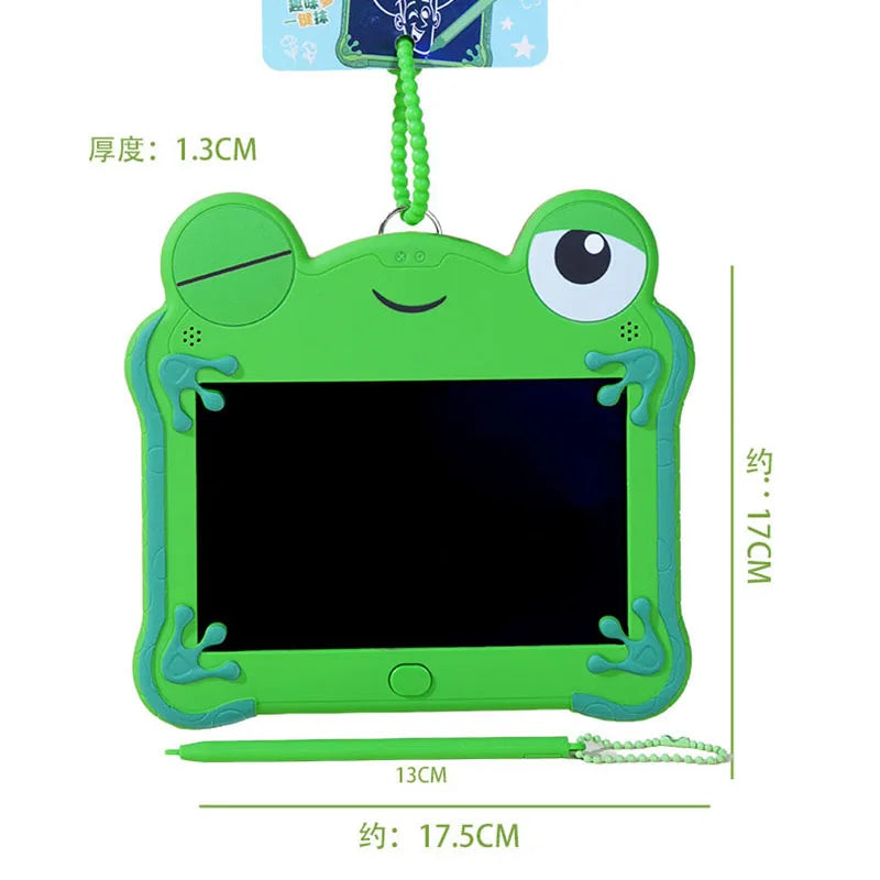 Anime Movie Frog Lilypad Cosplay LCD Handwriting Board Keychain Childs Erasable Graffiti Drawing Board Kawaii Backpack Bag Decor