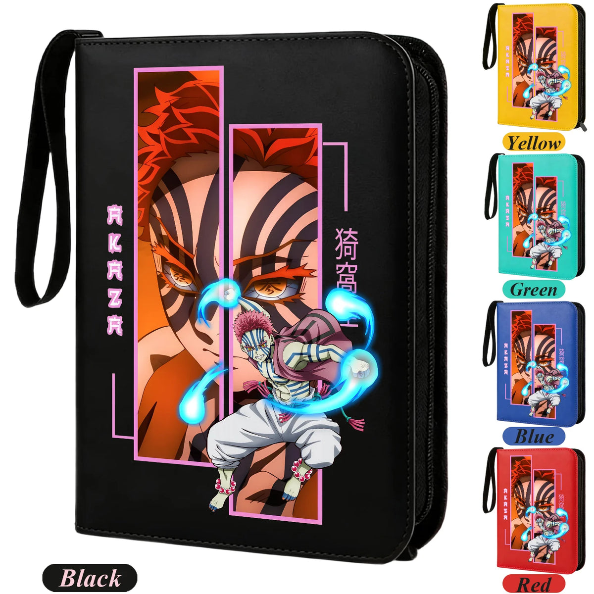 400pcs Anime Demon Slayer Zipper Card Album Book Collection Card Storage Folder Hold Tanjiro Game Cards Binder Holder Protector