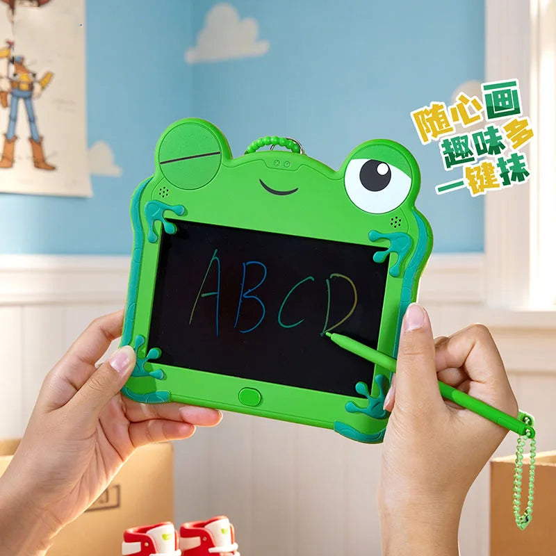 Anime Movie Frog Lilypad Cosplay LCD Handwriting Board Keychain Childs Erasable Graffiti Drawing Board Kawaii Backpack Bag Decor