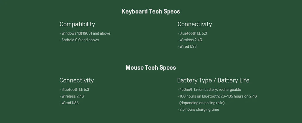 8BitDo Retro 87 Mechanical Keyboard & Retro R8 Mouse - Forest Wonder Officially licensed by XBOX. Compatible Windows Android.