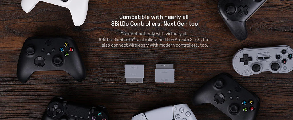 8BitDo Retro Receiver Adapter Dongle for PS1 PS2 Windows Support Xbox Series / Xbox One Controller Switch PS5 PS4 Gamepad
