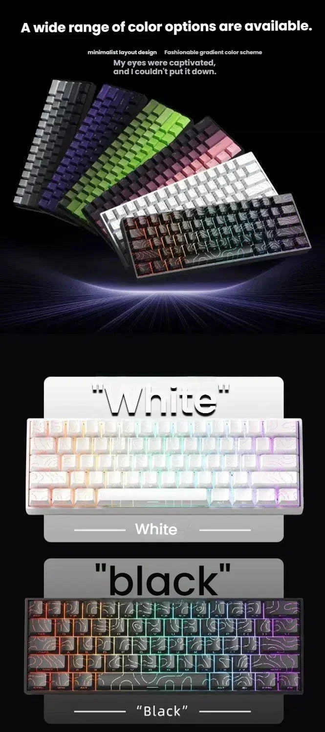 X68 HE Rapid Trigger Keyboard 8000Hz Magnetic 0.01mm RT Accuracy Wired Ergonomics Gaming Esports Keyboard Win Macos