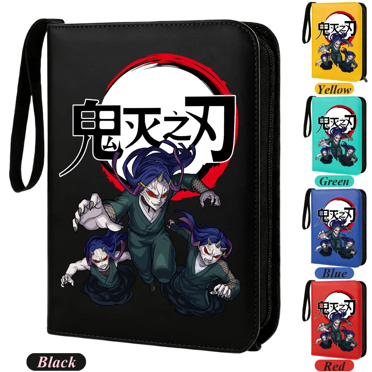 400pcs Anime Demon Slayer Zipper Card Album Book Collection Card Storage Folder Hold Tanjiro Game Cards Binder Holder Protector