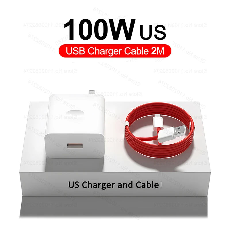 For Oneplus 100W SuperVOOC USB Fast Charger For Oneplus 15 15r 13 13r 13t 13s ace 6t nord 6 Fast Charging Plug Type C Date Cable