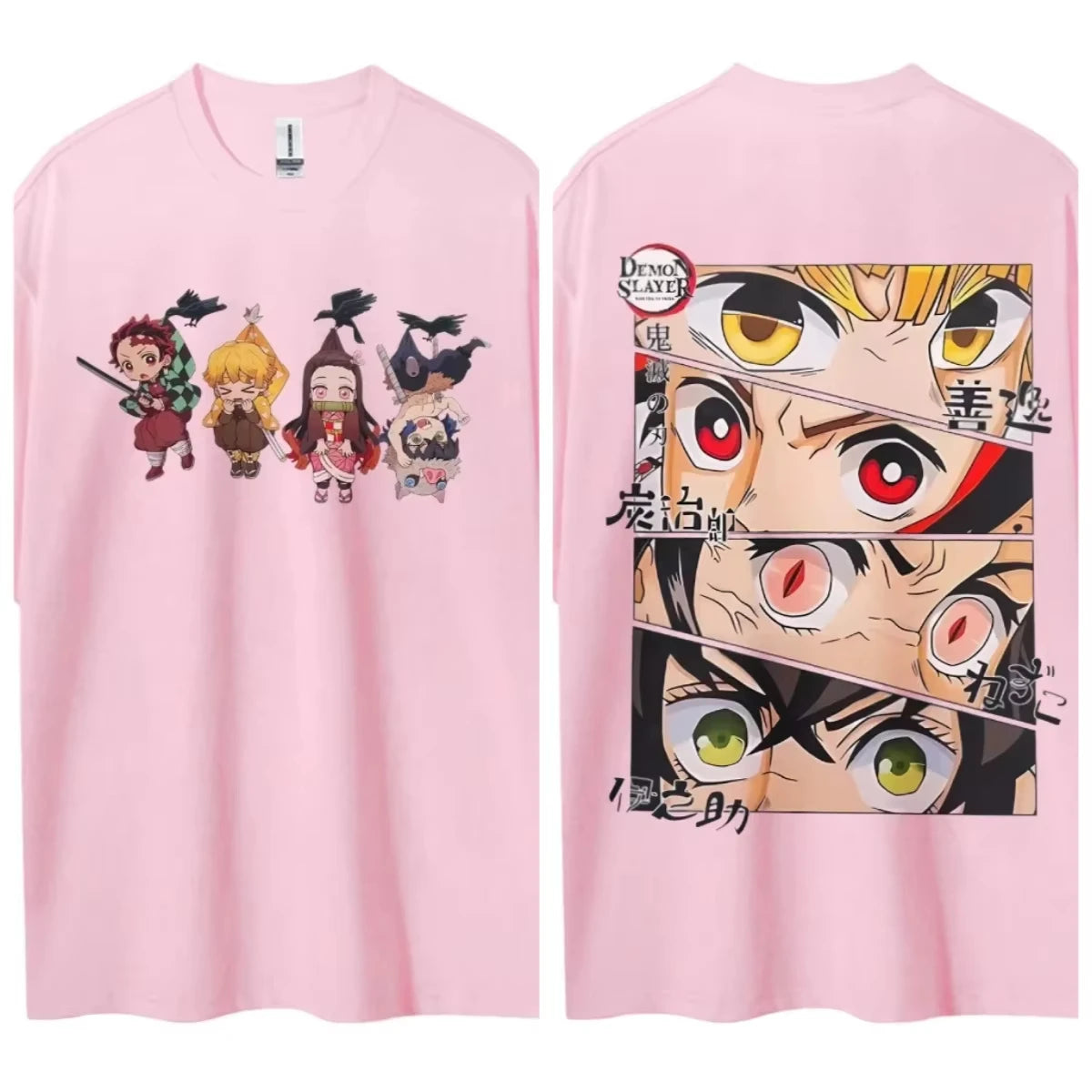 Demon Slayer Men's T-shirt Kamado Tanjiro Japan Anime Summer Boy Spring and Autumn Children's Short Sleeves Parent-Child Wear