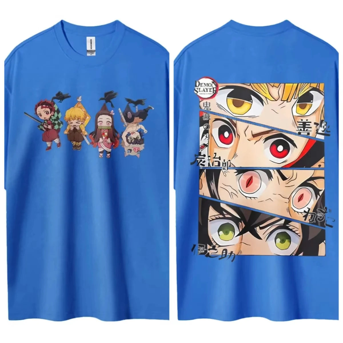 Demon Slayer Men's T-shirt Kamado Tanjiro Japan Anime Summer Boy Spring and Autumn Children's Short Sleeves Parent-Child Wear
