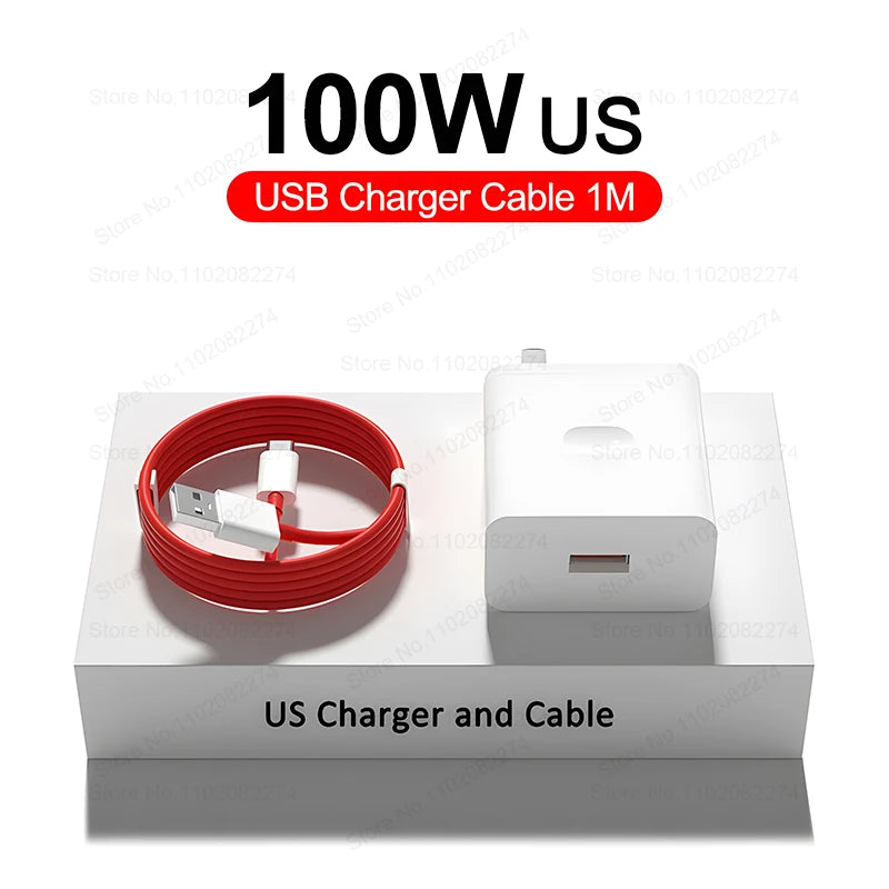 For Oneplus 100W SuperVOOC USB Fast Charger For Oneplus 15 15r 13 13r 13t 13s ace 6t nord 6 Fast Charging Plug Type C Date Cable