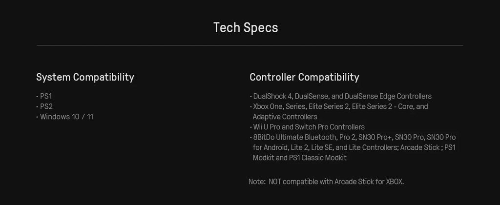 8BitDo Retro Receiver Adapter Dongle for PS1 PS2 Windows Support Xbox Series / Xbox One Controller Switch PS5 PS4 Gamepad