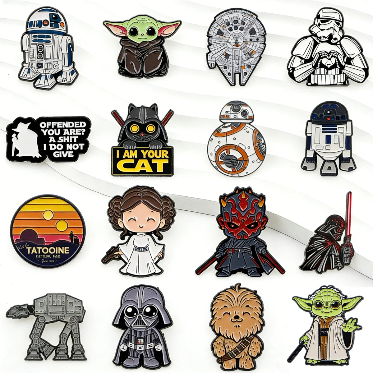 Classic Enamel Pins Cool Brooches Badges for Backpacks Jackets Hats Retro Sci-Fi Collection Gift for Fans Cosplay Accessories