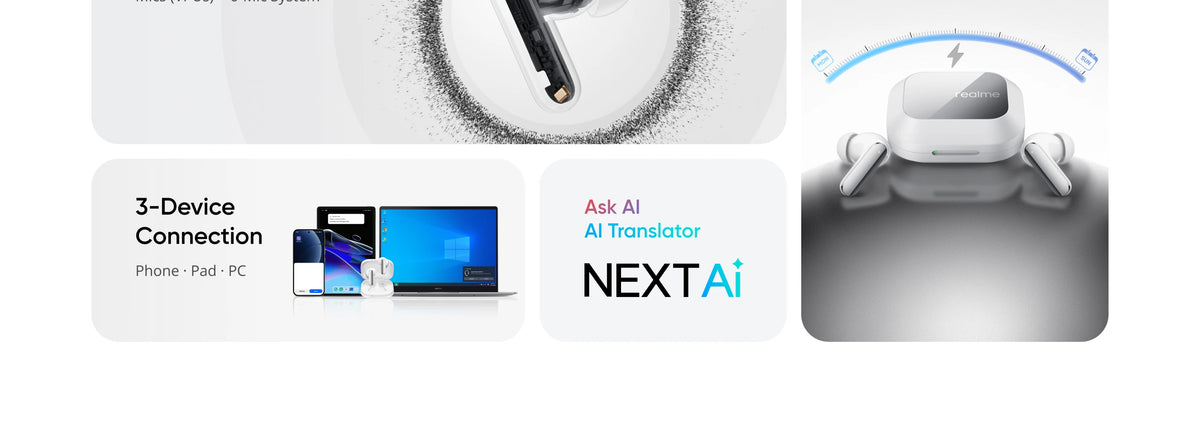 Global Version realme Buds Air8 Pro TWS Earphones AI Translation Gemini AI 11+6mm Dual-DAC Drivers