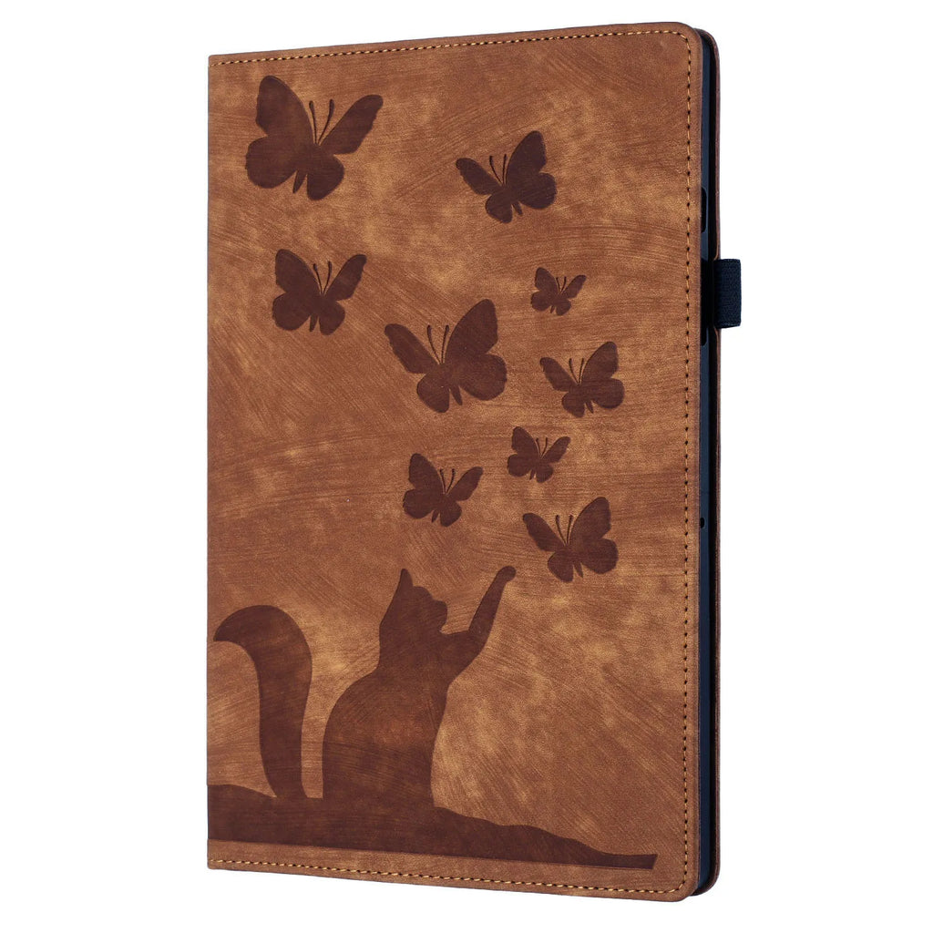 with Card Slot Butterfly Cat Tablet Case For iPad 2025 Pro Air MINI 10.2 10.9 11 12.9 13 inch 4 5 6 7 8 9 10th Generation Cover