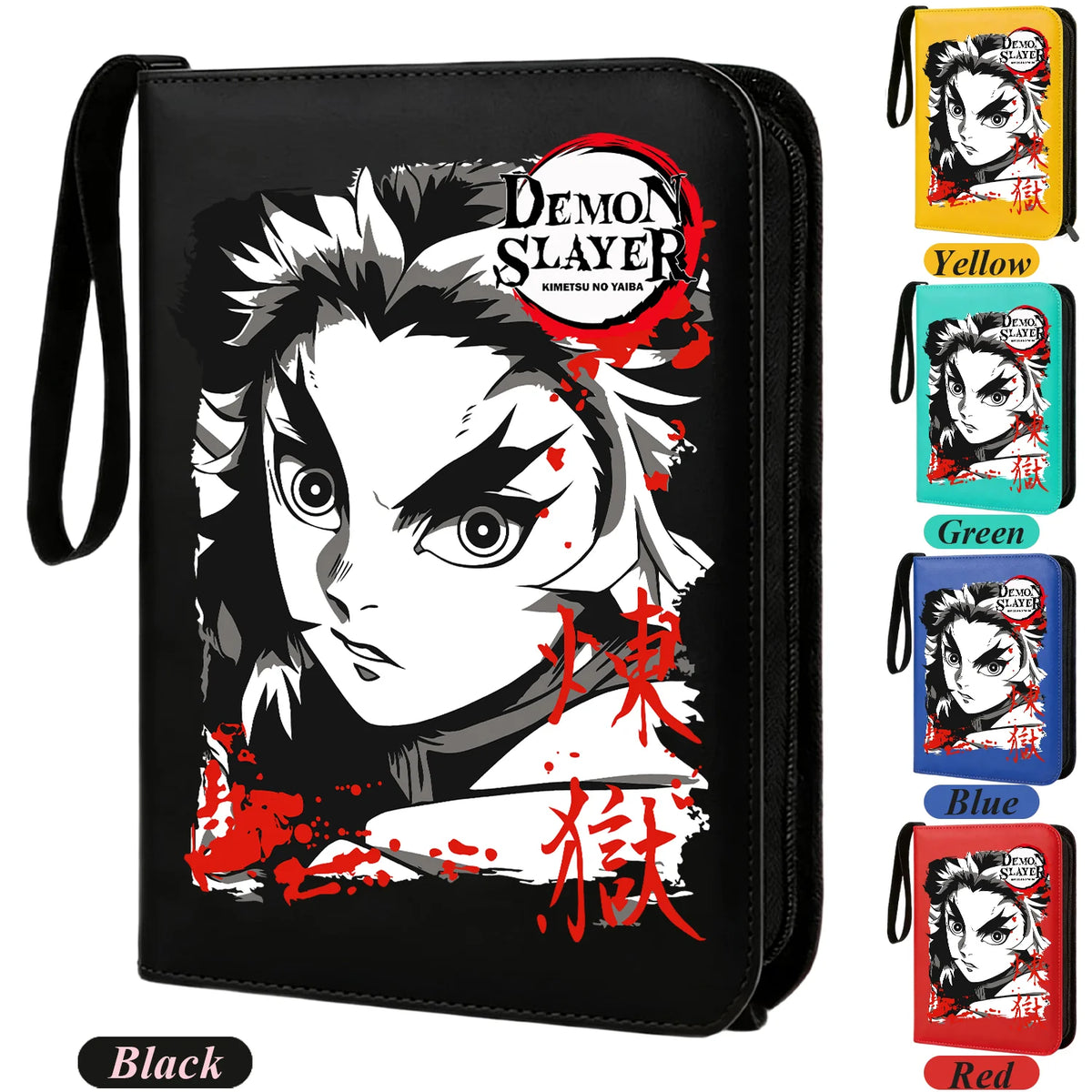 400pcs Anime Demon Slayer Zipper Card Album Book Collection Card Storage Folder Hold Tanjiro Game Cards Binder Holder Protector