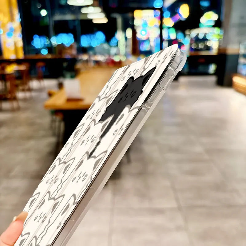 Cute cat pattern tri-fold Tablet CASE For iPad pro 10/11/2020/6th/7th /8th /Air 3rd/Air 4th/9th gen/Air 5th Gen 2022/Air 11