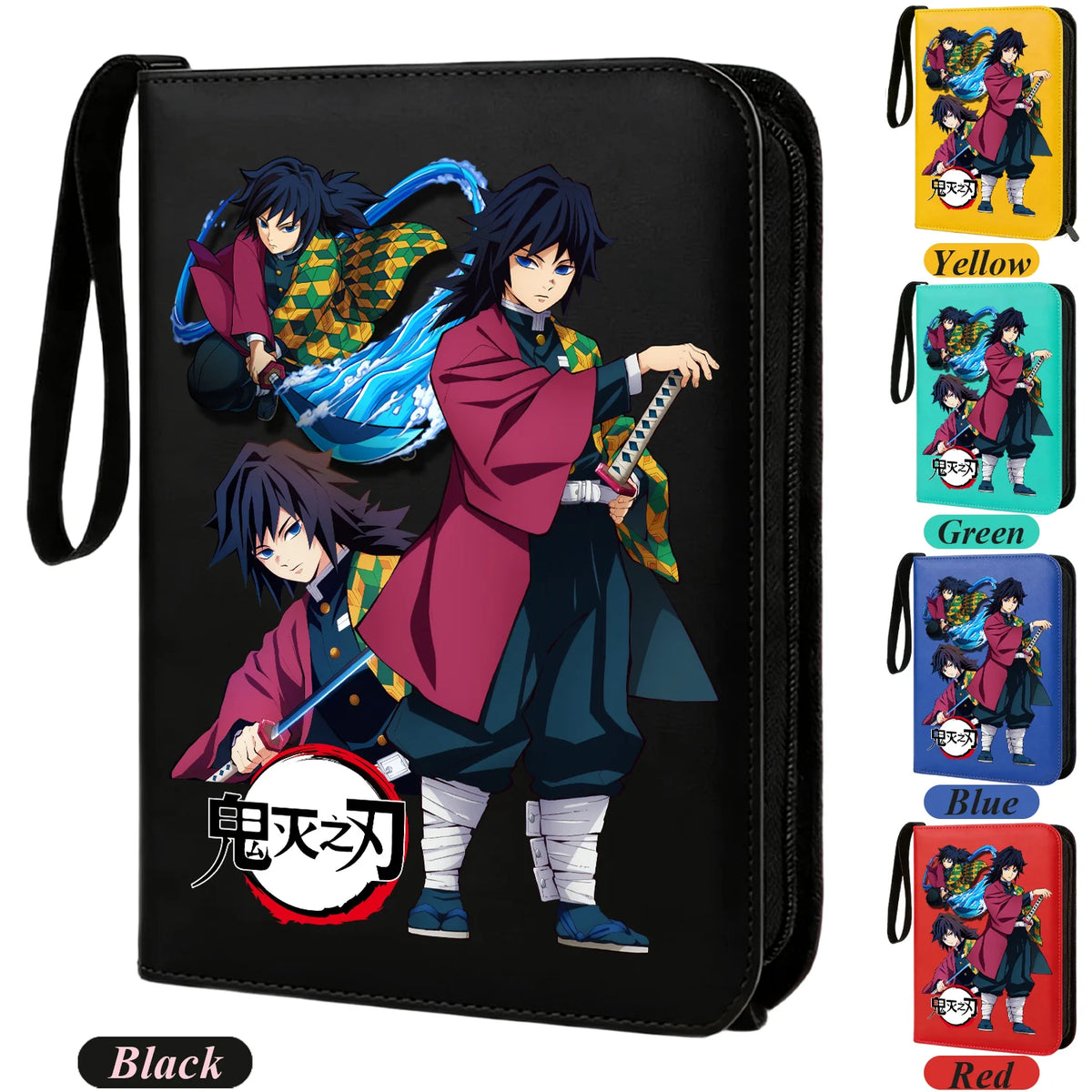 400pcs Anime Demon Slayer Zipper Card Album Book Collection Card Storage Folder Hold Tanjiro Game Cards Binder Holder Protector